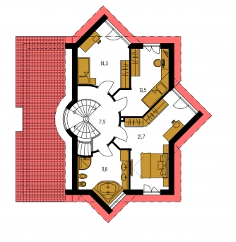 Plano de planta de la segunda planta - PRESTIGE 210